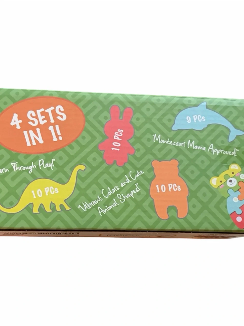 Montessori Wooden Puzzles with Carrying Bag (4 Pack) NIB
